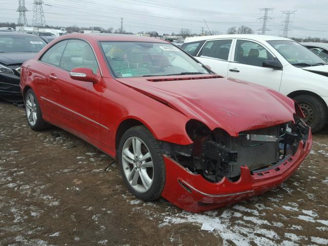 WDBTJ56HX8F239390 - 2008 MERCEDES-BENZ CLK 350 RED photo 1