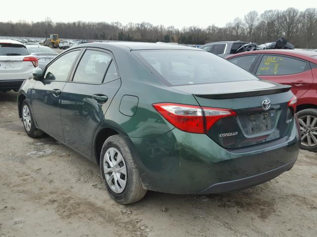 2T1BPRHE0EC042691 - 2014 TOYOTA COROLLA EC GREEN photo 3