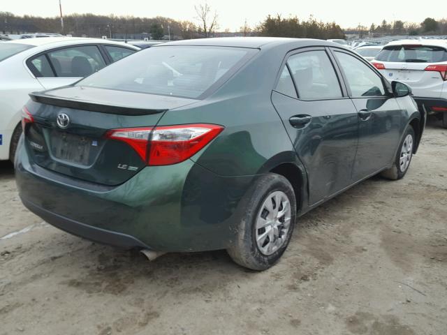 2T1BPRHE0EC042691 - 2014 TOYOTA COROLLA EC GREEN photo 4