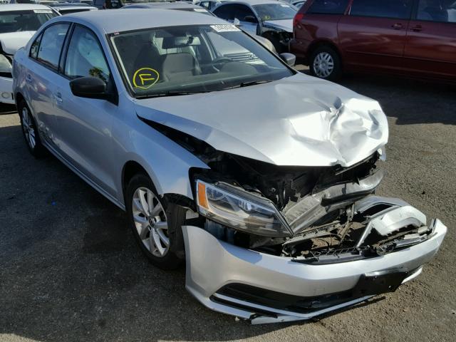 3VWD17AJ1FM295417 - 2015 VOLKSWAGEN JETTA SE SILVER photo 1