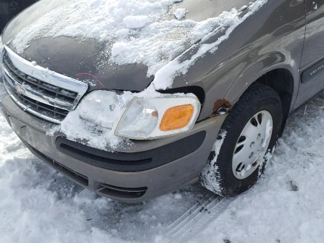 1GNDU03E72D244261 - 2002 CHEVROLET VENTURE GRAY photo 9