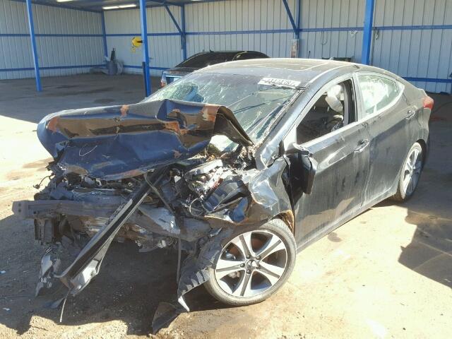 KMHDH4AH0FU348819 - 2015 HYUNDAI ELANTRA SE BLACK photo 2