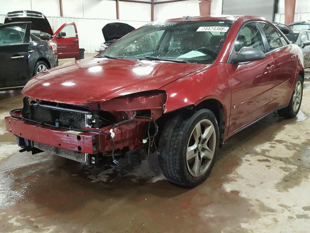 1G2ZG57B884156318 - 2008 PONTIAC G6 BASE RED photo 2