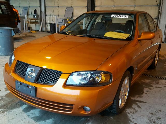 3N1AB51D86L458834 - 2006 NISSAN SENTRA SE- ORANGE photo 2