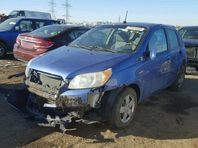 KL1TD66E59B327896 - 2009 CHEVROLET AVEO LS BLUE photo 2