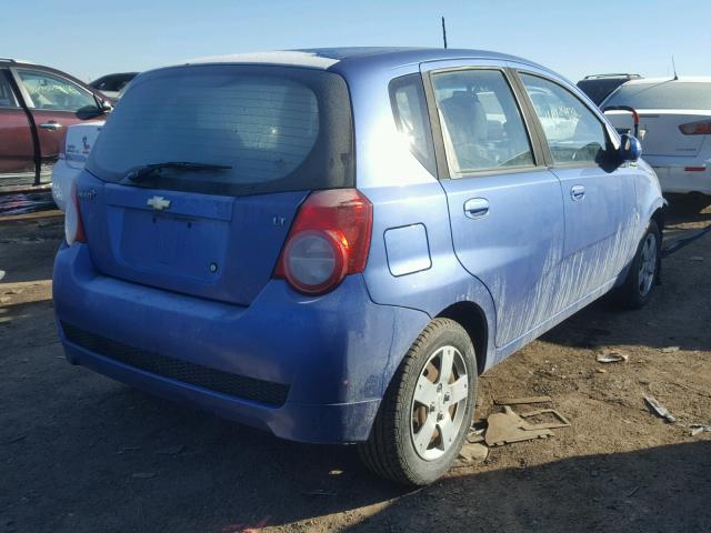 KL1TD66E59B327896 - 2009 CHEVROLET AVEO LS BLUE photo 4