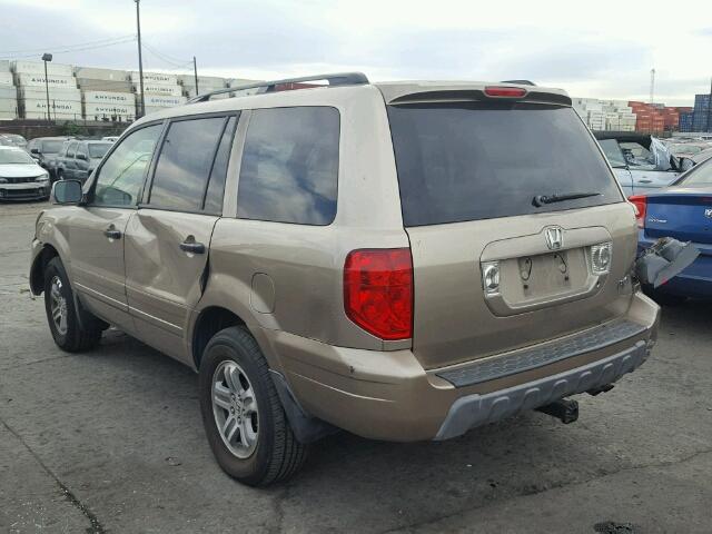 2HKYF184X5H565378 - 2005 HONDA PILOT EX GOLD photo 3