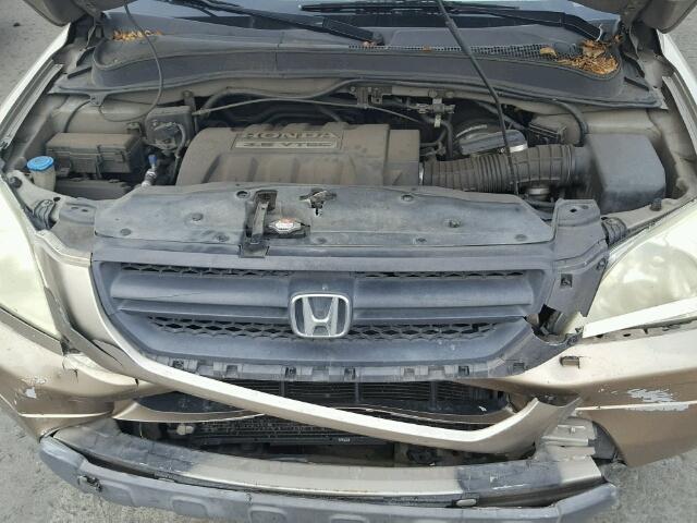 2HKYF184X5H565378 - 2005 HONDA PILOT EX GOLD photo 7