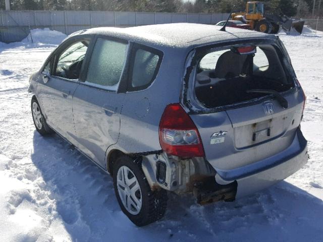 JHMGD38487S807665 - 2007 HONDA FIT GRAY photo 3