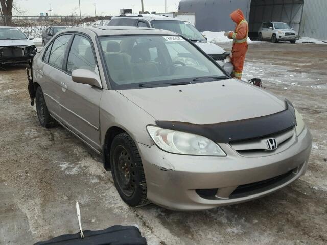 2HGES166X5H031147 - 2005 HONDA CIVIC LX BEIGE photo 1