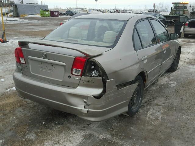 2HGES166X5H031147 - 2005 HONDA CIVIC LX BEIGE photo 4