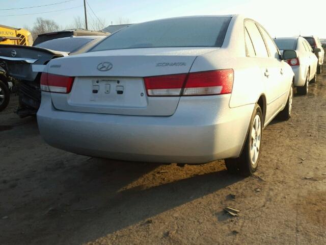 5NPET46C66H058129 - 2006 HYUNDAI SONATA GL SILVER photo 4