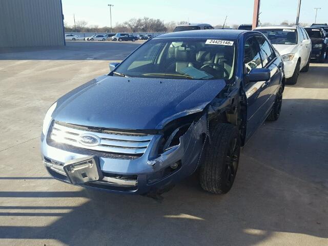 3FAHP07159R185226 - 2009 FORD FUSION SE BLUE photo 2