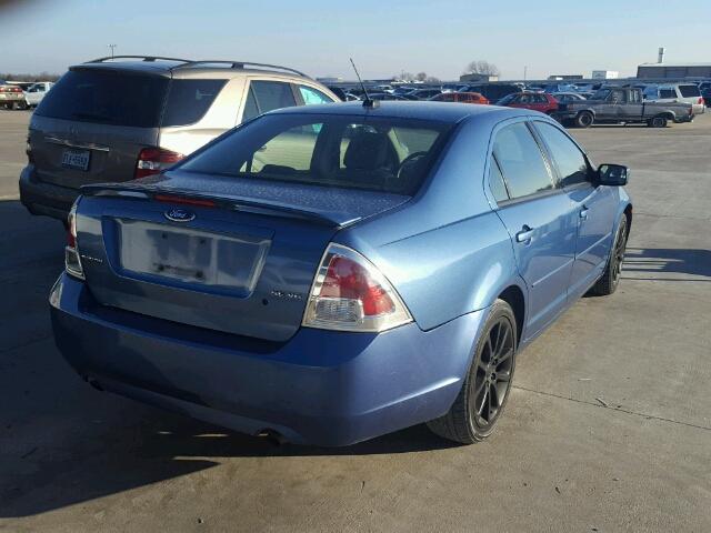 3FAHP07159R185226 - 2009 FORD FUSION SE BLUE photo 4