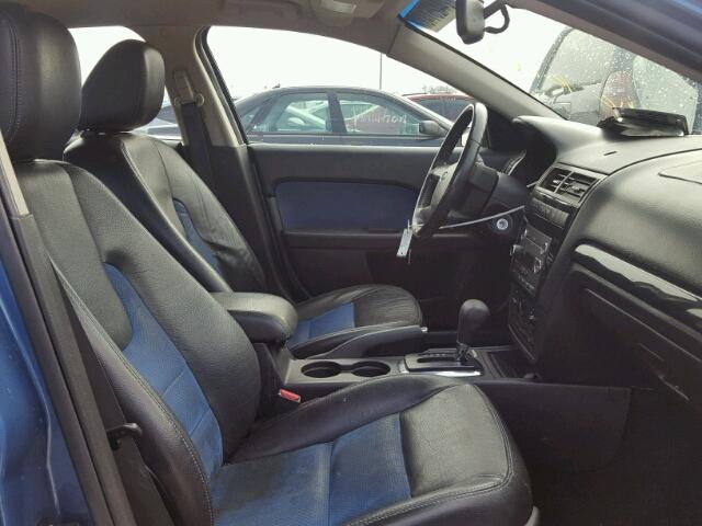 3FAHP07159R185226 - 2009 FORD FUSION SE BLUE photo 5