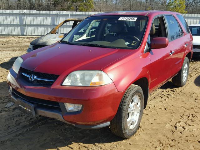 2HNYD182X2H510450 - 2002 ACURA MDX RED photo 2