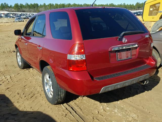 2HNYD182X2H510450 - 2002 ACURA MDX RED photo 3