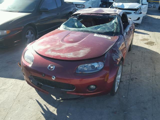 JM1NC26F480153061 - 2008 MAZDA MX-5 MIATA RED photo 9