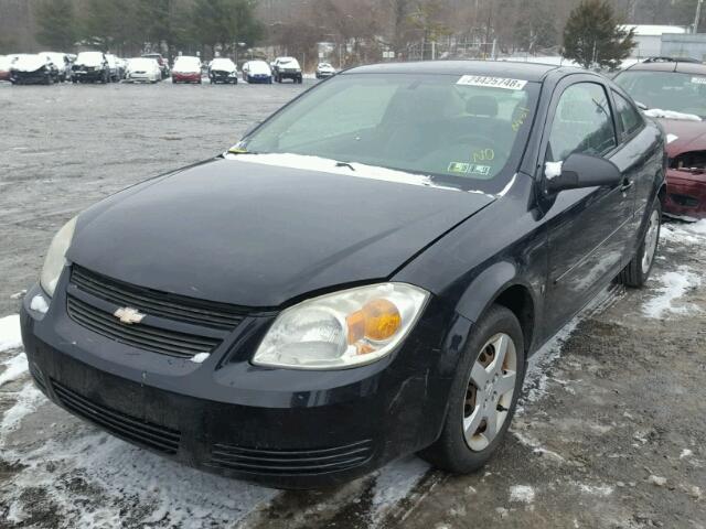 1G1AK15F377195393 - 2007 CHEVROLET COBALT LS BLACK photo 2