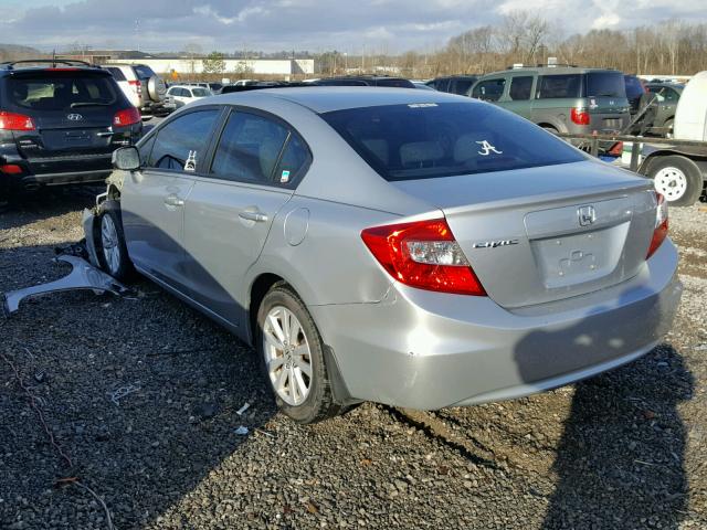 19XFB2F98CE074011 - 2012 HONDA CIVIC EXL SILVER photo 3