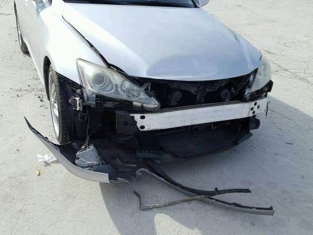 JTHBK262792093560 - 2009 LEXUS IS 250 SILVER photo 9