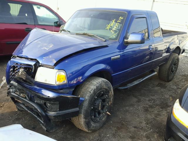 1FTYR14U46PA55420 - 2006 FORD RANGER SUP BLUE photo 2