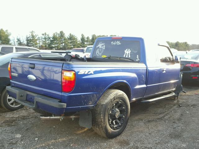 1FTYR14U46PA55420 - 2006 FORD RANGER SUP BLUE photo 4