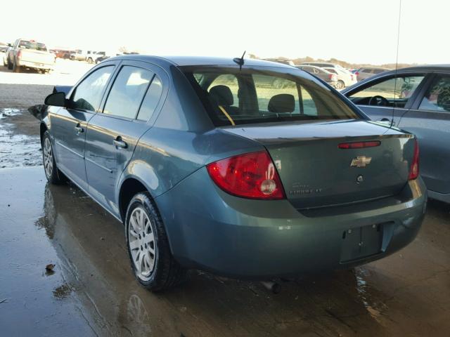 1G1AT58H097156006 - 2009 CHEVROLET COBALT LT TEAL photo 3