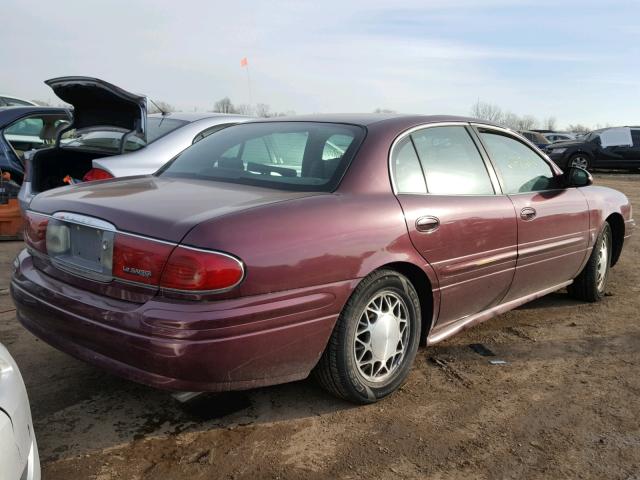 1G4HP54K544109331 - 2004 BUICK LESABRE CU BURGUNDY photo 4