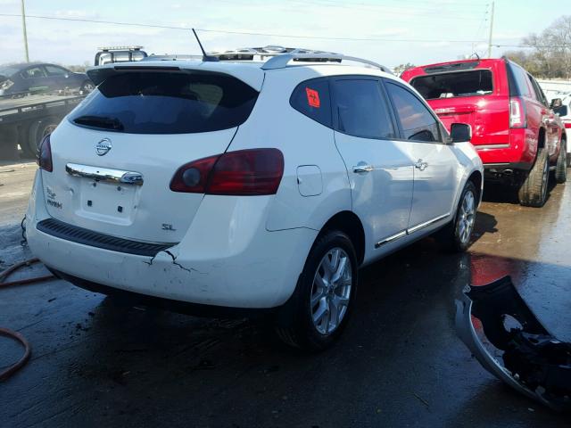 JN8AS5MT6BW188267 - 2011 NISSAN ROGUE S WHITE photo 4