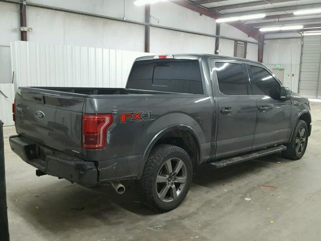 1FTEW1EF3GKD63365 - 2016 FORD F150 SUPER CHARCOAL photo 4