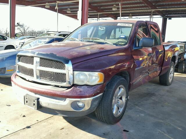 1D7HA18Z52S722716 - 2002 DODGE RAM 1500 MAROON photo 2