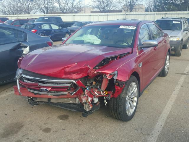 1FAHP2F84DG218338 - 2013 FORD TAURUS LIM RED photo 2