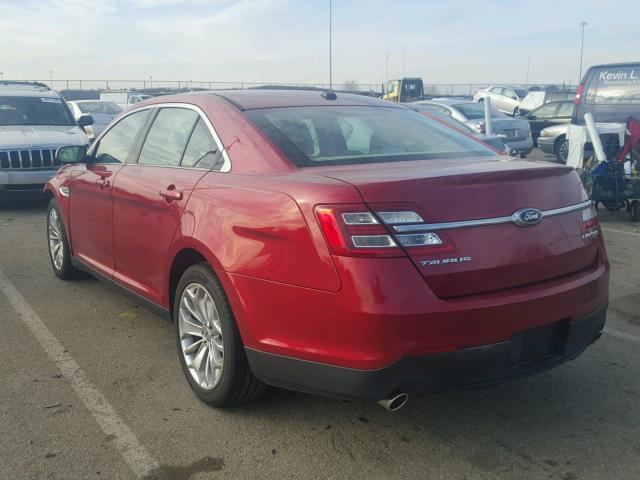 1FAHP2F84DG218338 - 2013 FORD TAURUS LIM RED photo 3