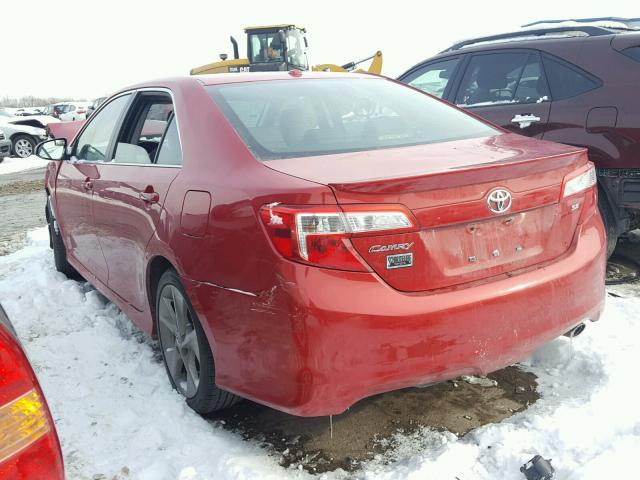 4T1BF1FK4CU635298 - 2012 TOYOTA CAMRY BASE RED photo 3