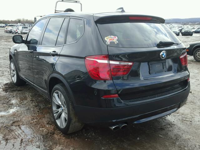 5UXWX7C50EL984163 - 2014 BMW X3 XDRIVE3 BLACK photo 3