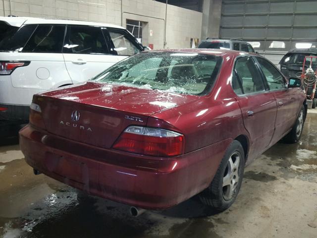 19UUA56633A063178 - 2003 ACURA 3.2TL RED photo 4