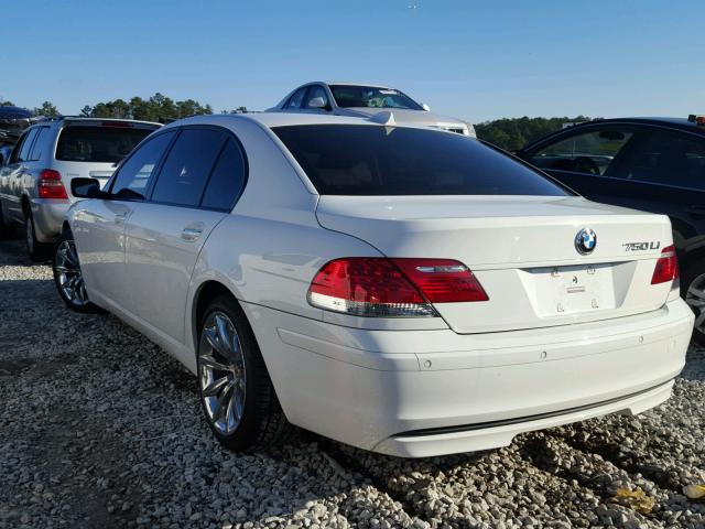 WBAHN83587DT74172 - 2007 BMW 750 WHITE photo 3