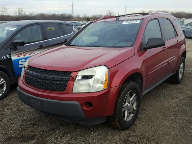 2CNDL73F456001373 - 2005 CHEVROLET EQUINOX LT RED photo 2