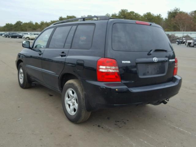 JTEGD21A230060559 - 2003 TOYOTA HIGHLANDER BLACK photo 3