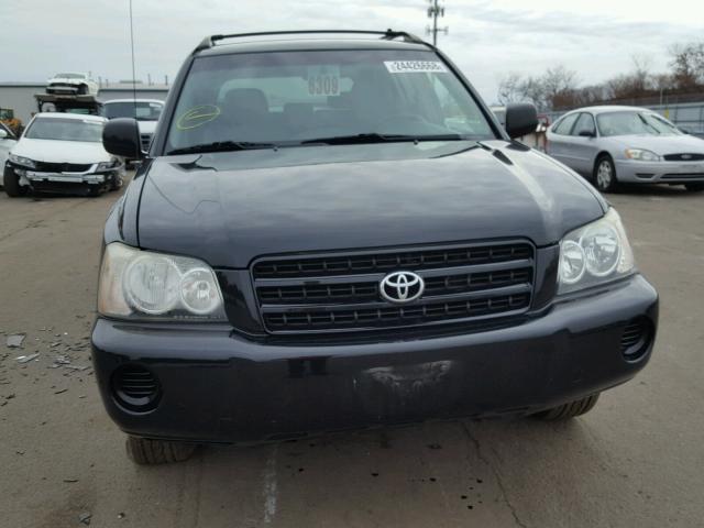 JTEGD21A230060559 - 2003 TOYOTA HIGHLANDER BLACK photo 9