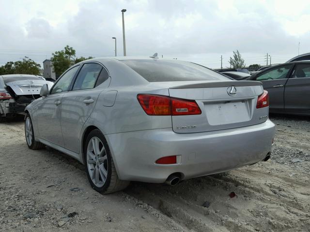 JTHBE262475016695 - 2007 LEXUS IS 350 SILVER photo 3