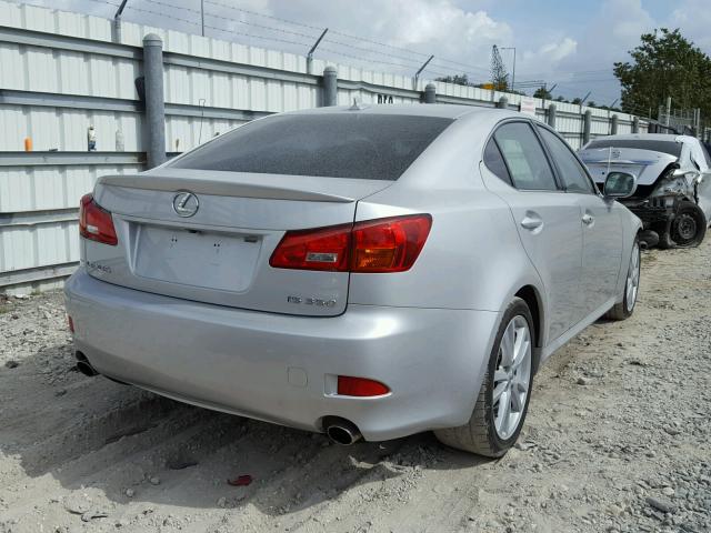 JTHBE262475016695 - 2007 LEXUS IS 350 SILVER photo 4