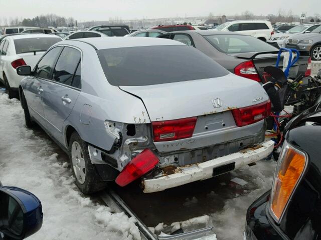 1HGCM56455A810932 - 2005 HONDA ACCORD LX SILVER photo 3