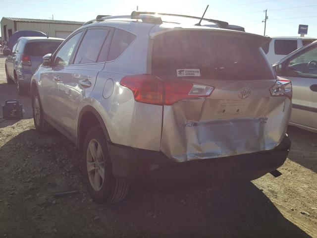 JTMRFREV8D5007088 - 2013 TOYOTA RAV4 XLE SILVER photo 3