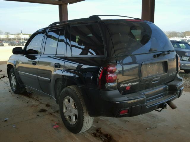 1GNDS13SX22221862 - 2002 CHEVROLET TRAILBLAZE BLACK photo 3