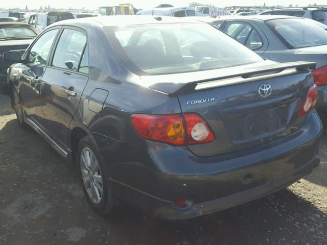 1NXBU4EE4AZ272517 - 2010 TOYOTA COROLLA BA GRAY photo 3