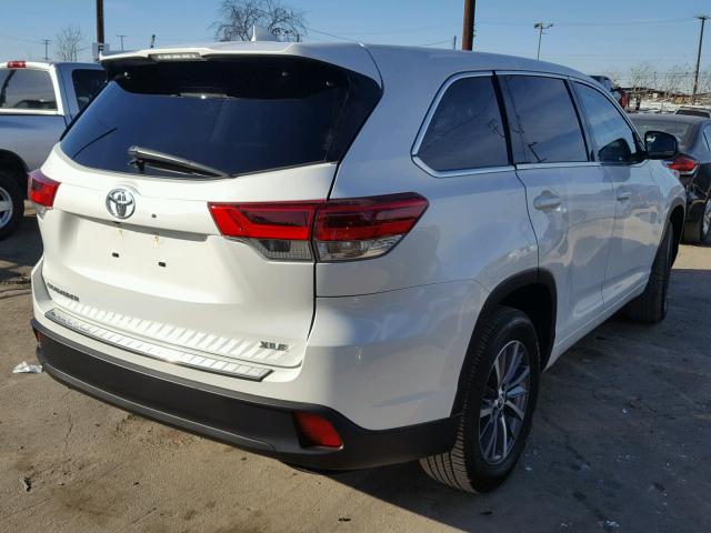 5TDKZRFH5HS518033 - 2017 TOYOTA HIGHLANDER WHITE photo 4