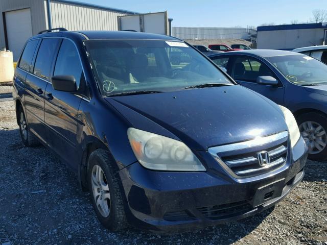 5FNRL38467B045978 - 2007 HONDA ODYSSEY EX BLUE photo 1