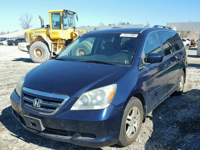5FNRL38467B045978 - 2007 HONDA ODYSSEY EX BLUE photo 2